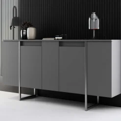 Luxe Konsole | 100% MELAMIN | Anthrazit, Silber
