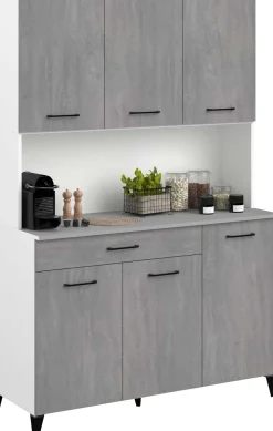 Maleficent Buffetschrank mit 6 Türen und 1 Schublade - Betonoptik