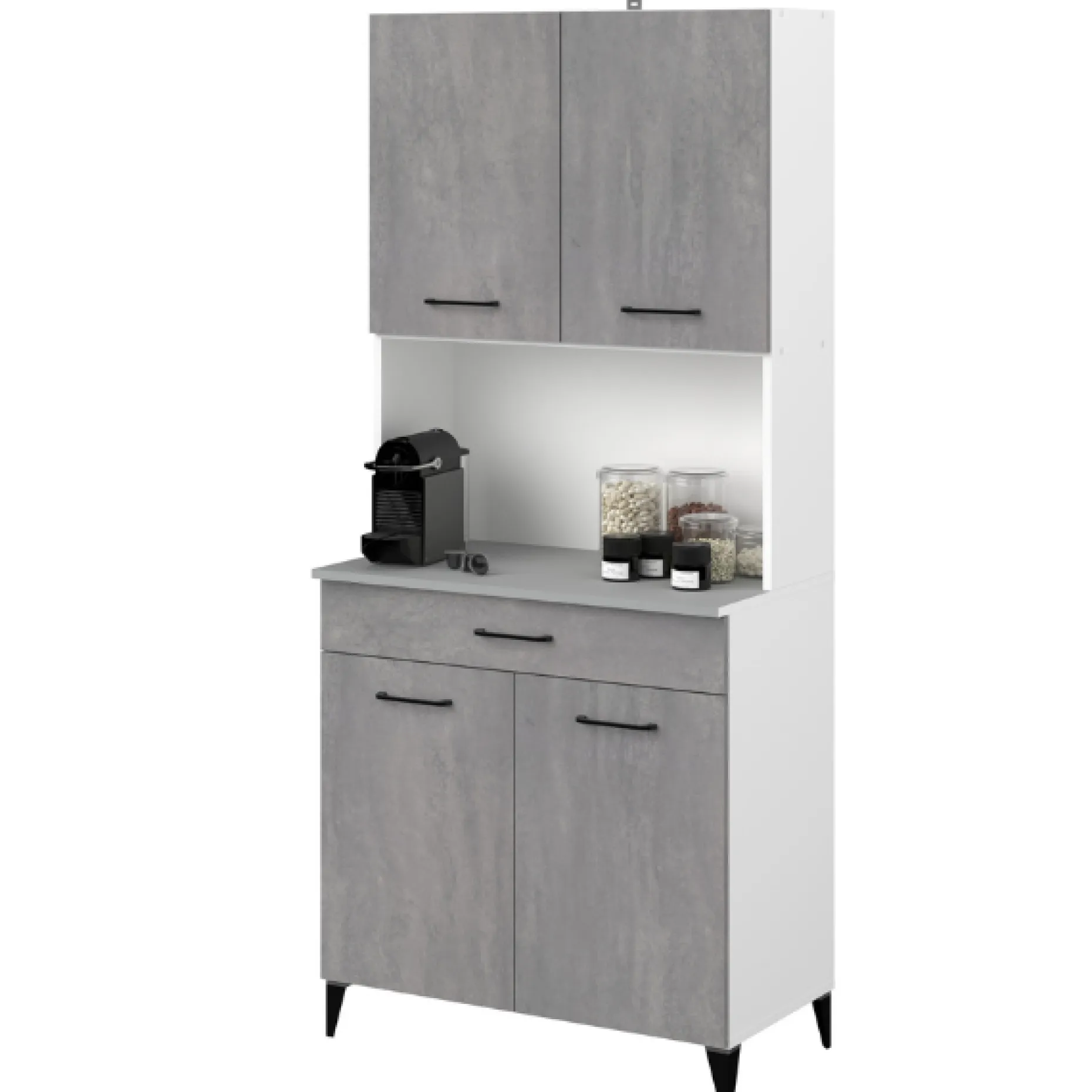 Maleficent Buffetschrank mit 4 Türen und 1 Schublade - Betonoptik