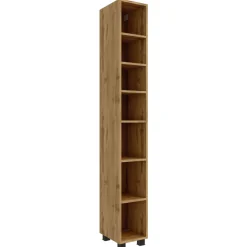 MalvoBadezimmer : Wandschränke, Spiegelschrank, Waschbeckenunterschrank, Säulenschrank, Regal - Eiche