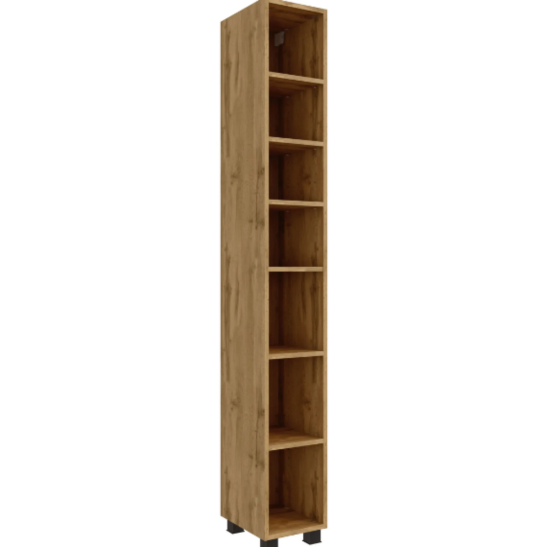 MalvoBadezimmer : Wandschränke, Spiegelschrank, Waschbeckenunterschrank, Säulenschrank, Regal - Eiche