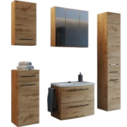 Held MalvoBadezimmer : Wandschränke, Spiegelschrank, Waschtischschrank, Säulenschrank - Eiche