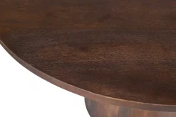 Rousseau Mangolia Runder Tisch 130 cm | Metallgestell, Exotenholzplatte