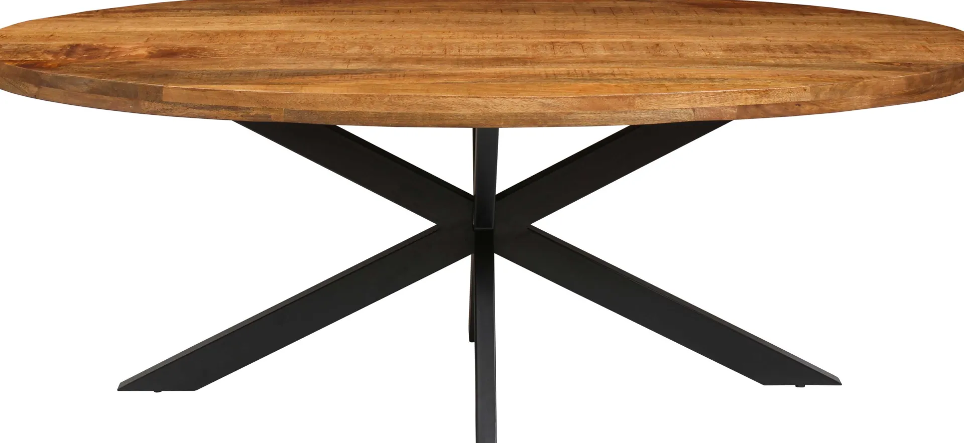 Rousseau Mango Ovaler Holztisch Alexa - Metallgestell - 200 cm