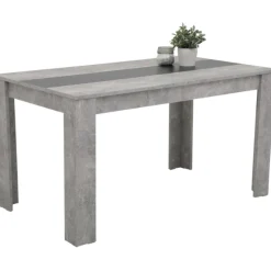 Hela Marije Esstisch 140x80cm- Beton//Schwarz