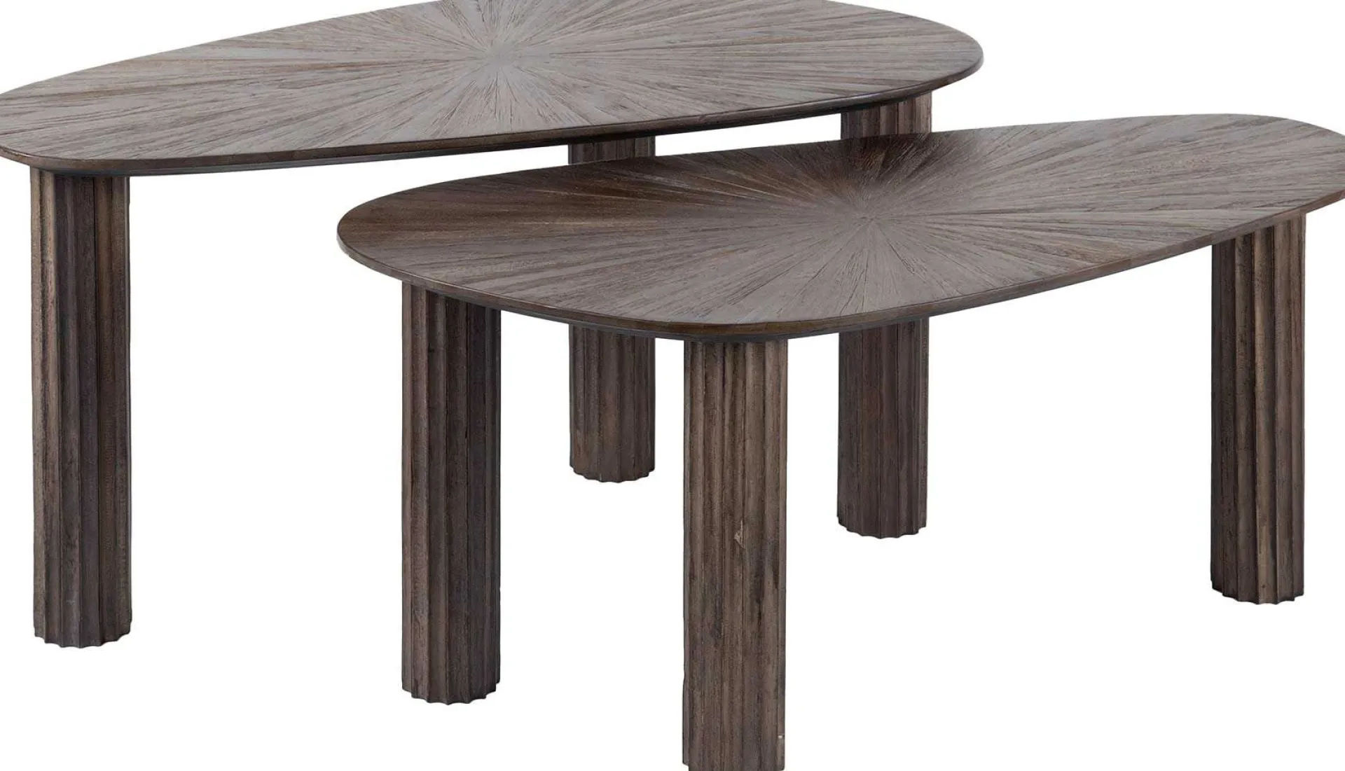 Emob Maya Teak Bio Couchtisch Set/2 - Massiv Teak Espresso