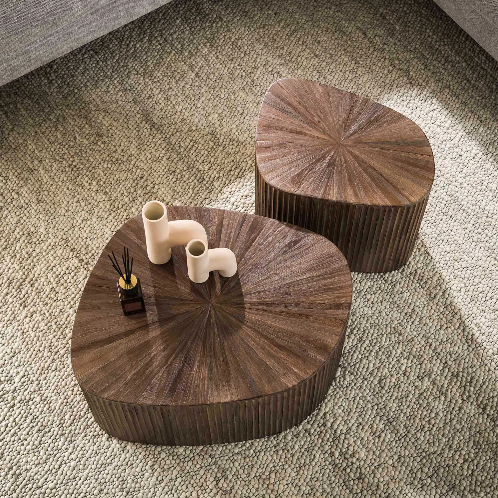 Emob Maya Teak Rechteckig XL Couchtisch Set/2