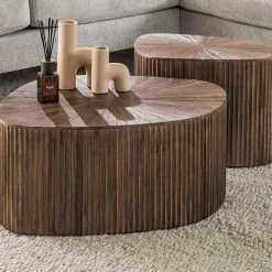 Emob Maya Teak Rechteckig XL Couchtisch Set/2