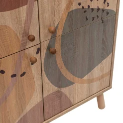 Mehrzweckschrank Multilux - 100% MELAMINE - Mehrfarbig - 95 x 111 x 36 cm