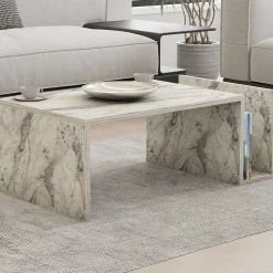 Emob Memo Couchtisch | 100 % MELAMIN | Freesia-Marmor