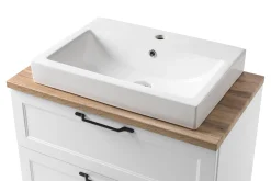 Meran Waschtischunterschrank | 80 x 47 x 65 cm | Eiche weiß
