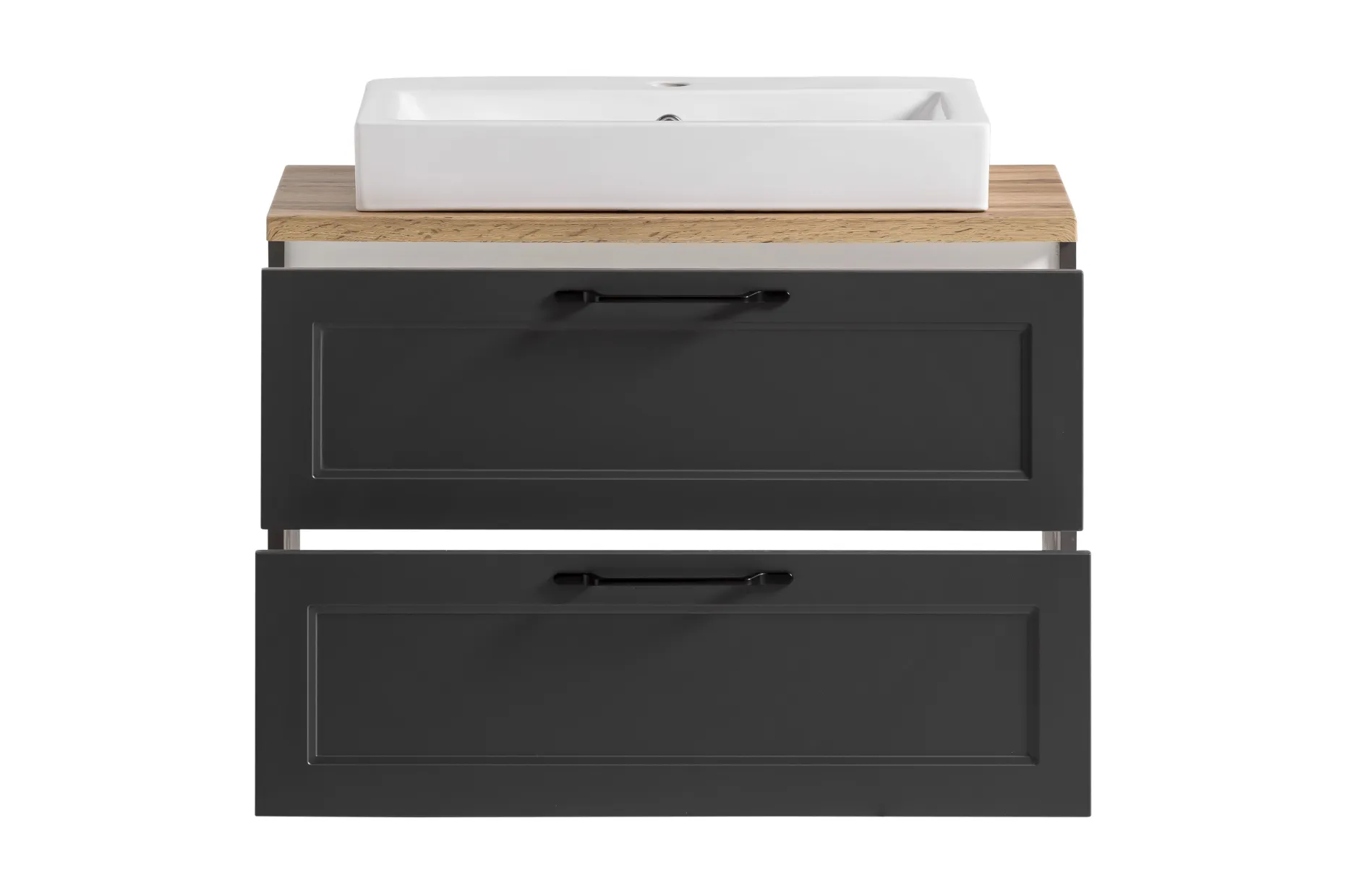 Meran Waschtischunterschrank | 80 x 47 x 65 cm | Eiche grau