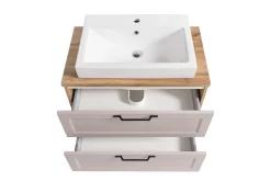 Meran Waschtischunterschrank | 80 x 47 x 65 cm | Eiche kaschmirfarbig