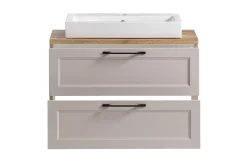 Meran Waschtischunterschrank | 80 x 47 x 65 cm | Eiche kaschmirfarbig