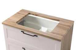 Meran Waschtischunterschrank | 80 x 47 x 65 cm | Eiche kaschmirfarbig