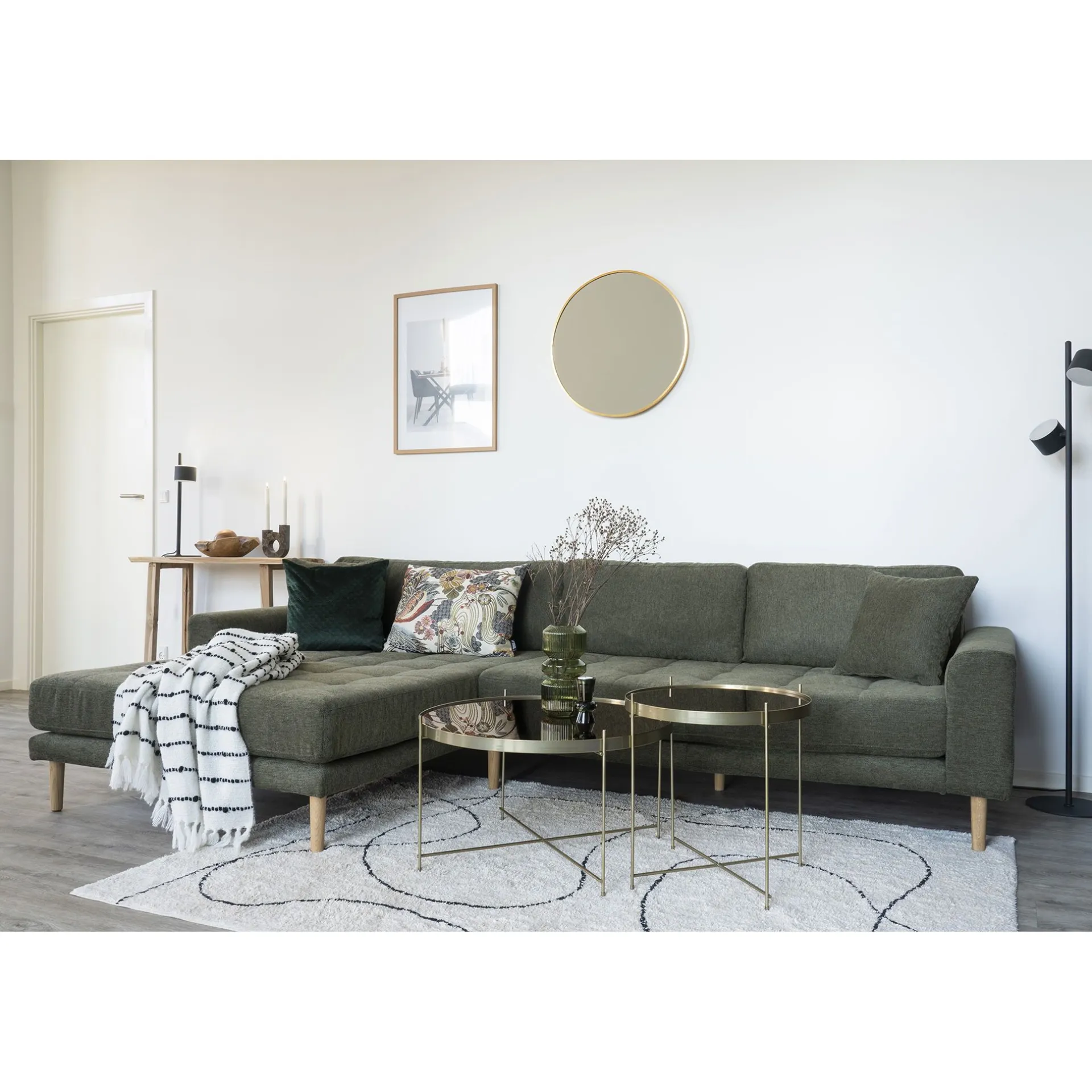 House Nordic Messing Madrid Spiegel ø60 cm | Glas und Aluminium