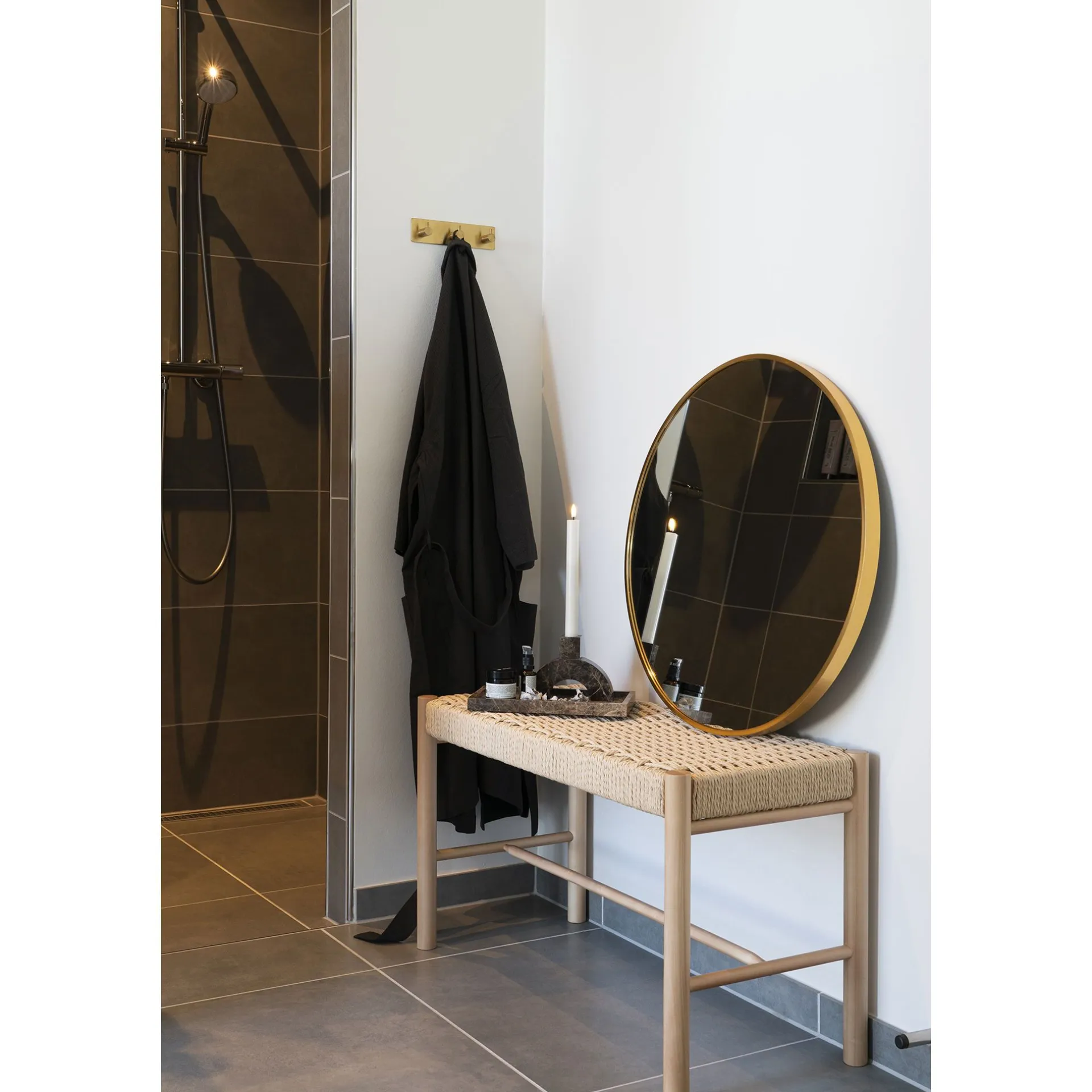 House Nordic Messing Madrid Spiegel ø60 cm | Glas und Aluminium