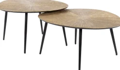 Emob Metallischer Couchtisch in Antik Set/2 - Ray Metal Organic