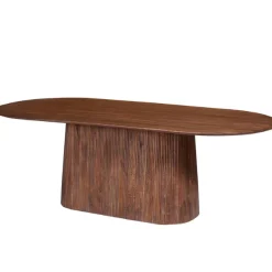 Rousseau Miguel Oval Esstisch 230cm Hell | Massivholz Mango Struktur und Platte