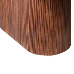 Rousseau Miguel Oval Esstisch 230cm Hell | Massivholz Mango Struktur und Platte