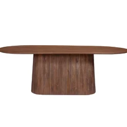 Rousseau Miguel Oval Esstisch 230cm Hell | Massivholz Mango Struktur und Platte