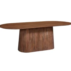 Rousseau Miguel Oval Esstisch 230cm Hell | Massivholz Mango Struktur und Platte