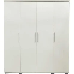 Mike 4-türiger Kleiderschrank: Weiß | 183x160x52cm