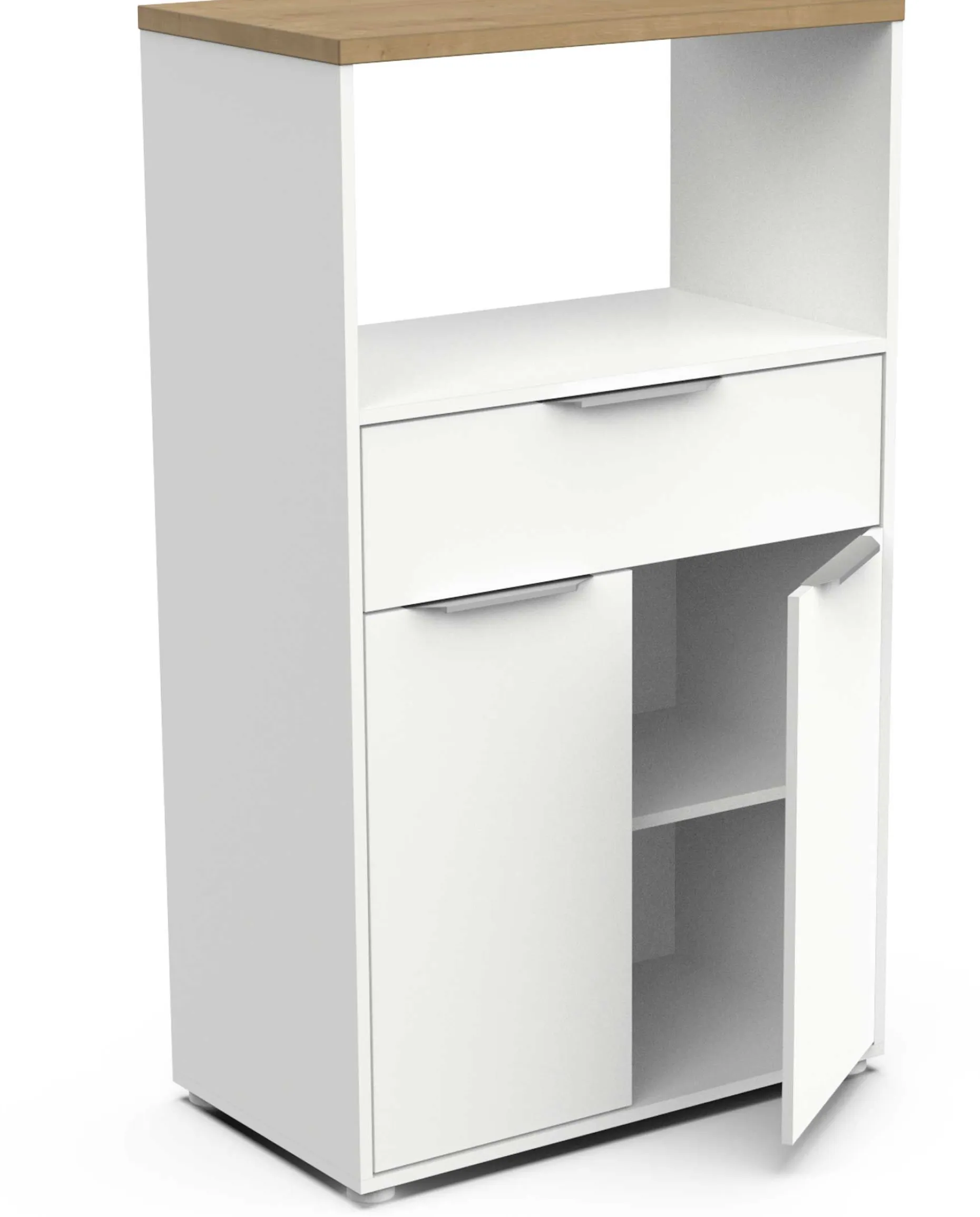 Mikrowellenschrank Access | 70,5 x 39,6 x 122,7 cm | Weiß