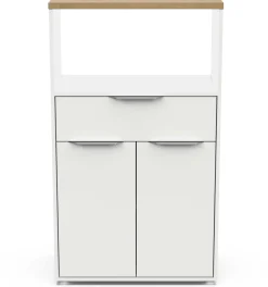 Mikrowellenschrank Access | 70,5 x 39,6 x 122,7 cm | Weiß