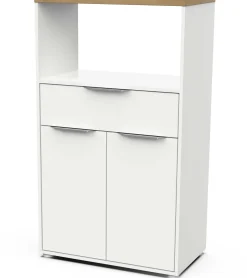 Mikrowellenschrank Access | 70,5 x 39,6 x 122,7 cm | Weiß