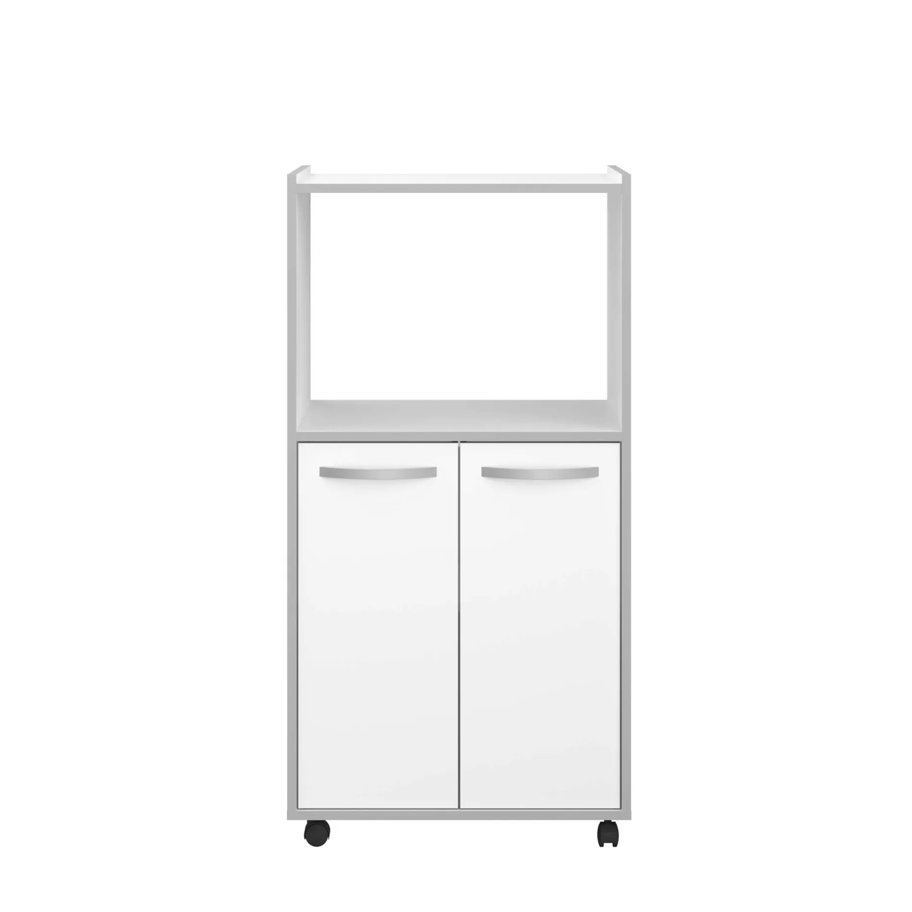 Mikrowellenschrank Easy 60cm, 2 Türen - weiß/grau