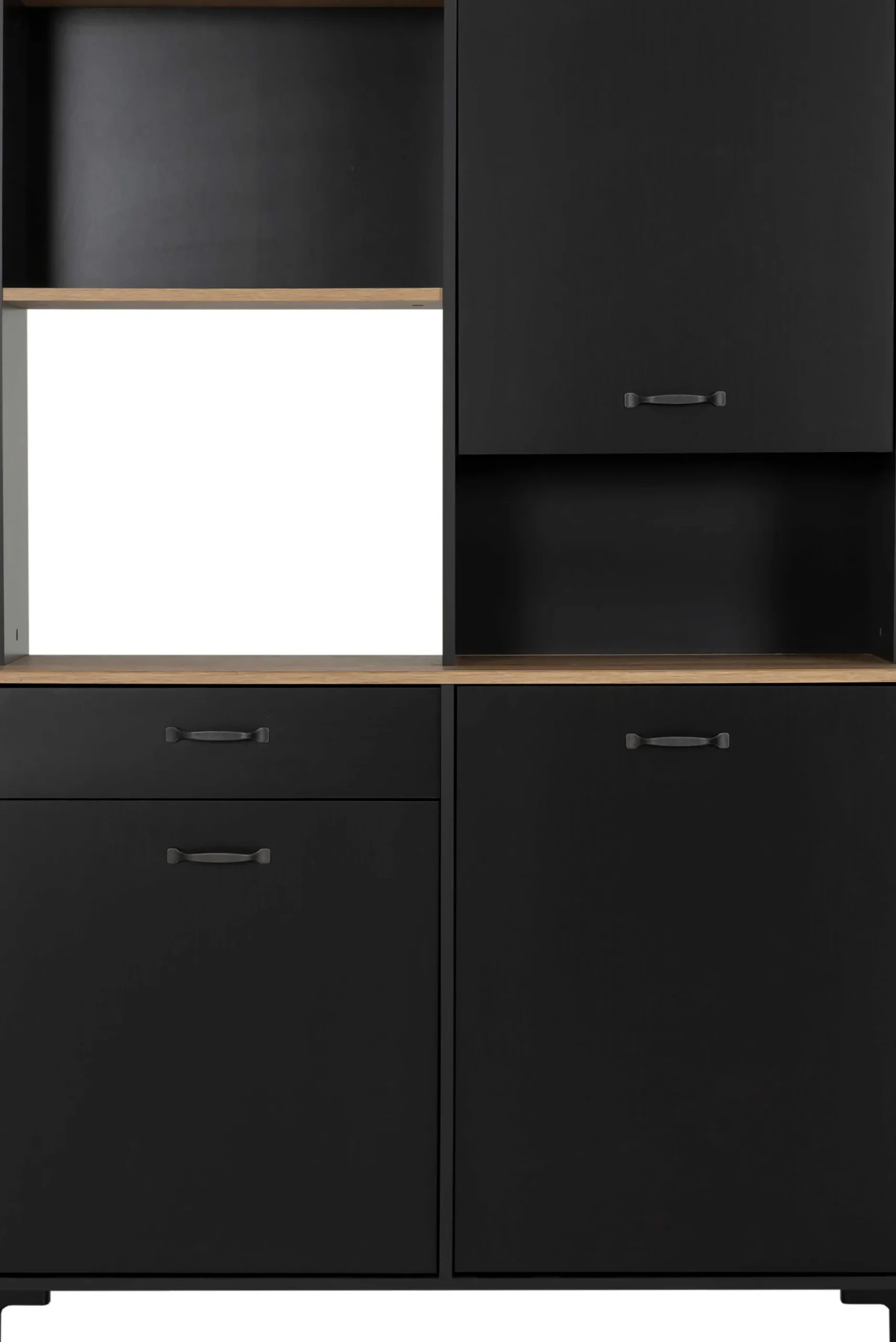 Mikrowellenschrank Manchester | 119 x 41 x 180 cm | Helvezia Oak Design