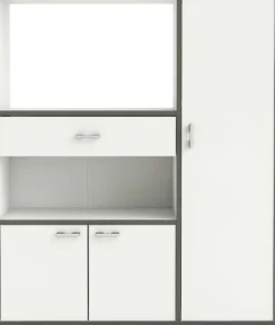 Mikrowellenschrank Zira mattweiß