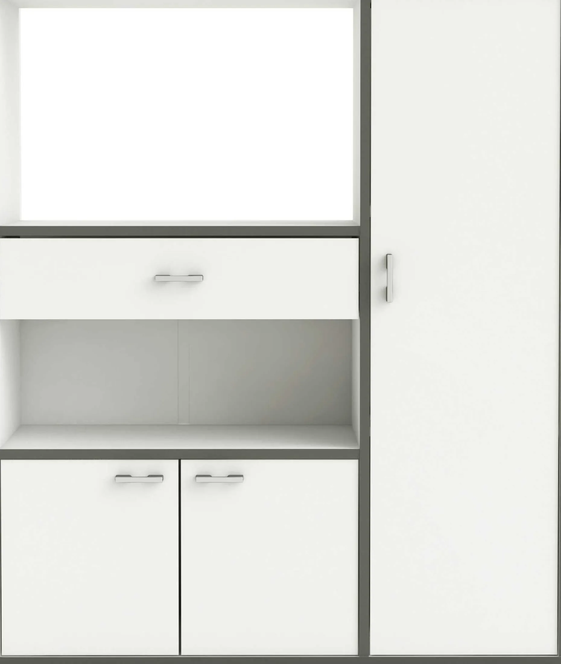 Mikrowellenschrank Zira mattweiß