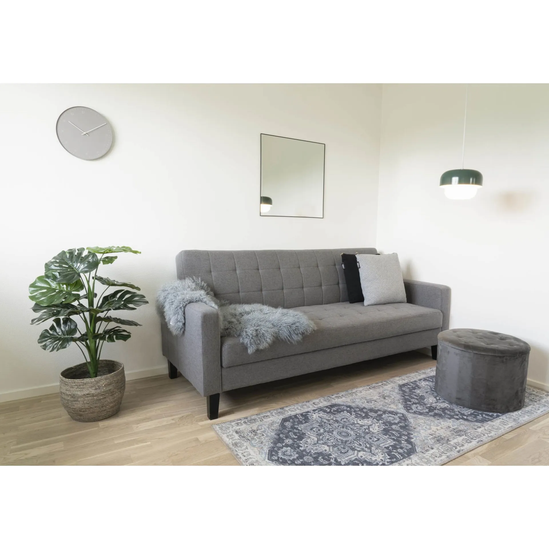 House Nordic Milton Schlafsofa - 204x85x81cm - mit Stauraum -