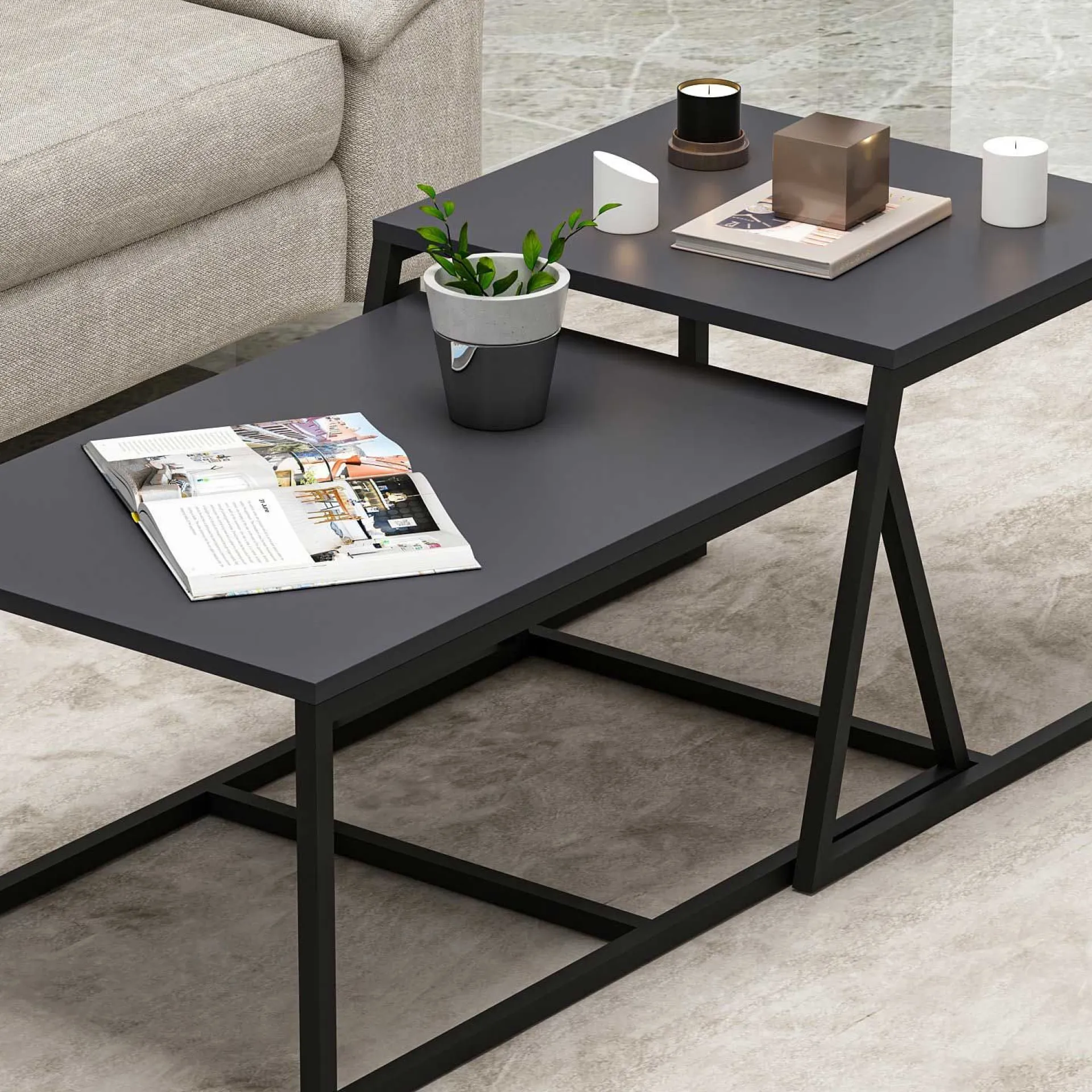 Emob Minimal Couchtisch | 100 % MELAMIN |