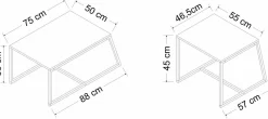 Emob Minimal Couchtisch | 100 % MELAMIN |