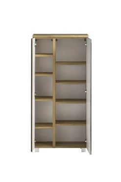 Mittelgroßer Aufbewahrungsschrank Varese | 65 x 35 x 130 cm | Betonfarbenes Design