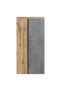 Mittelgroßer Aufbewahrungsschrank Varese | 65 x 35 x 130 cm | Betonfarbenes Design