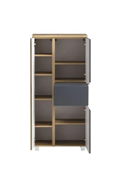 Mittelgroßer Aufbewahrungsschrank Varese | 65 x 35 x 130 cm | Weiß