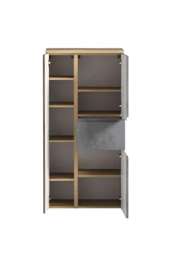 Mittelgroßer Aufbewahrungsschrank Varese | 65 x 35 x 130 cm | Farbe Beton