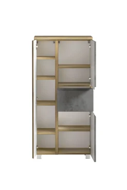 Mittelgroßer Aufbewahrungsschrank Varese | 65 x 35 x 130 cm | Farbe Beton