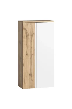Mittelgroßer Aufbewahrungsschrank Varese | 65 x 35 x 130 cm | Weiß