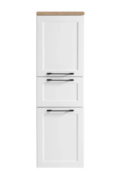 Mittelgroßer Lagerschrank Meran | 40 x 35 x 130 cm | Weiß