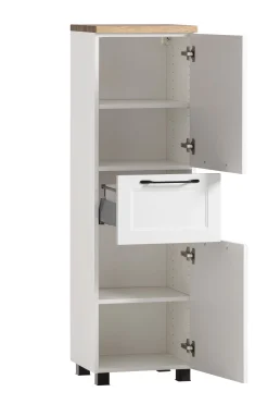 Mittelgroßer Lagerschrank Meran | 40 x 35 x 130 cm | Weiß