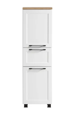 Mittelgroßer Lagerschrank Meran | 40 x 35 x 130 cm | Weiß