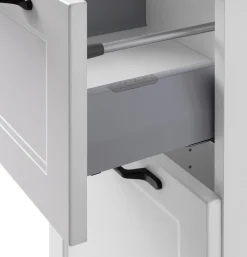 Mittelgroßer Lagerschrank Meran | 40 x 35 x 130 cm | Weiß