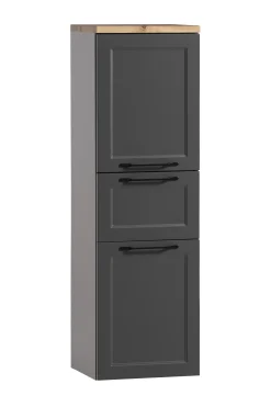 Mittelgroßer Lagerschrank Meran | 40 x 35 x 130 cm | Grau