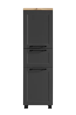 Mittelgroßer Lagerschrank Meran | 40 x 35 x 130 cm | Grau