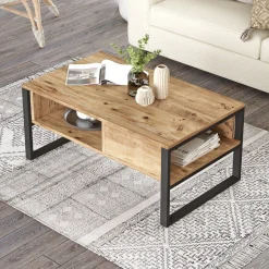 Emob ML34 Couchtisch | 100 % MELAMIN | Atlantische Kiefer